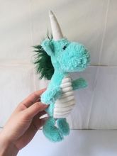 Juguete de unicornio de peluche para niños, muñeco de peluche creativo, verde, alrededor de 28cm 2024 - compra barato