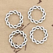 12pcs Charms Woven Circle Wreath 20x20mm Antique Making Pendant fit,Vintage Tibetan Silver color,DIY Handmade Jewelry 2024 - buy cheap