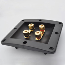 2pcs High Quality Four Speaker Junction Box Connector Plug Terminal Audio Speaker Panel Banana Socket Copper Gold Plated 2024 - buy cheap