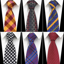 Rboound gravata geométrica masculina, gravata masculina com 8cm, xadrez amarelo roxo listrado preto e branco azul de caxemira 2024 - compre barato