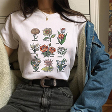 Harajuku-Camiseta con estampado Floral para mujer, ropa con estampado de flores, estilo Grunge, temporada verano 2024 - compra barato