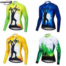 Camisetas de ciclismo profesionales para hombre, ropa de manga larga para bicicleta de montaña, color negro, de secado rápido, primavera y verano, Otoño, 2019 2024 - compra barato