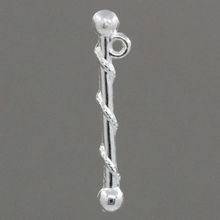 Doreenbeads pingentes em prata 26x3.5mm,30 peças 2024 - compre barato