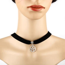 New 2019 Fashion Movie Supernatural Necklace Devil's Trap Pentagram Pentacle Silver Pendant Black Choker Jewelry Women Gift 2024 - buy cheap