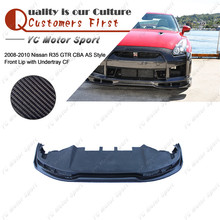 Car Accessories Carbon Fiber AS Style Front Lip with Undertray Fit For 2008-2010 R35 GTR CBA Front Diffuser 2024 - buy cheap