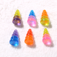 10pcs/lot 21*37mm unicorn horn charms for Jewelry necklace pendant making  resin cabochons for DIY decoration 2024 - buy cheap
