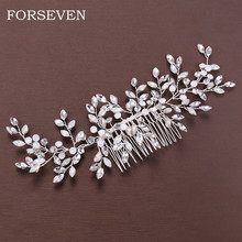 Rhinestone Wedding Bridal Hair Comb Crystal Rhinestone Wedding Hair Combs Hair Jewelry Women Head Piece Headband Decorations 2024 - buy cheap