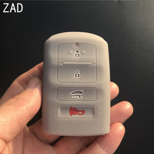 ZAD-Funda de goma de silicona para llave de coche, protector con soporte de piel para KIA nuevo K7, K9, 2013, 2014, 2015, 2016, 4 botones 2024 - compra barato