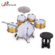 High Quality Children Kids Drum Set Musical Instrument Toy 5 Drums with Small Cymbal Stool Drum Sticks for Boys Girls 2024 - buy cheap