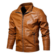Jaqueta de couro ecológico masculina, casaco bomber sem preenchimento vintage para motocicletas, roupa esportiva para homens plus size 6xl 2024 - compre barato