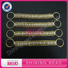 Free Shipping,gold color plating ring crystal rhinestone bikini connector for shoulder girdle swimwear,100pieces/lot 2024 - buy cheap