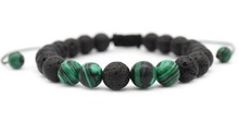 8mm rope Chakra Healing malachite Reiki Buddha Prayer Yoga Bracelet h54 adjusted Macrame Matte Volcanic Stone Bangles 2024 - buy cheap