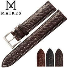 MAIKES-Correa de reloj de cocodrilo de lujo, 18mm, 19mm, 20mm, 22mm, Cuero de cocodrilo genuino, de alta calidad, con correa para Tissot Mido 2024 - compra barato