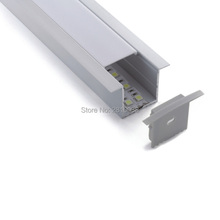 Juego de extrusiones de aluminio tipo led T de 56mm de ancho, 100X2M, canal de aluminio con tira led para luces de techo, al6063 T6 2024 - compra barato