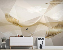 Papel de pared de beibehang para habitación de niños, pegatina de vinilo personalizada, papel tapiz geométrico moderno, línea abstracta, Fondo de tv, pared 2024 - compra barato