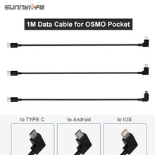 DJI Pocket 2 Data Cable 1M TYPE-C to Android IOS Cable Data Conversion Line Cable for DJI OSMO POCKET Gimbal Accessories 2024 - buy cheap