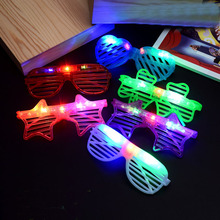 Electric Louver Heart Star Party Accessories Glasses Flashing Kids Adult Light Up Luminous Glow in the dark Toys Birthday Toys 2024 - buy cheap