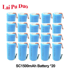 NI-CD 1,2 V 1500mAh SC аккумуляторная батарея Subc Batteria, аккумуляторная батарея SC 20 упаковок 2024 - купить недорого