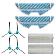 2 * Швабра + 2 * Hepa фильтр + 4 * боковая щетка набор для Cecotec Conga 1390 1290 Запчасти для роботизированного пылесоса Замена аксессуаров 2024 - купить недорого