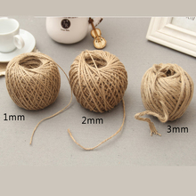 1/2/3mm Natural Chic Jute Twine Rustic String Cords Hemp rope Wrap Craft Making Decor Rope DIY Wedding Craft Photos Hanging Tape 2024 - buy cheap