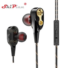 3.5mm Music Dual Drive Stereo Earphone In-Ear Headset Earbuds Bass Earphones for UMIDIGI One Max Earphone With Mic 2024 - buy cheap