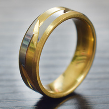 Anillos de acero inoxidable de Color dorado para mujer, joyería de compromiso, anillos de boda, joyería RB049 2024 - compra barato