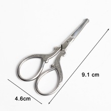 1pc Round and Tip Head Stainless Steel Scissor Vintage Safe Useful Scissors Embroidery Sewing Scissor Household Needlework Tools 2024 - buy cheap