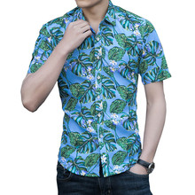 Summer Fashion Hawaiian Mens Shirt Slim Fit Short Sleeve Floral Shirt Men Clothing Trend Men's Casual Beach Shirts Size 6XL 7XL 2024 - buy cheap