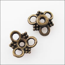 90Pcs Antiqued Bronze Color 3Leaf - Flower End Bead Caps Connectors 10mm 2024 - buy cheap