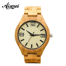 2018 Fashion Craeive Wood Watches Deisgner Quartz Wrist Watch Natural Wood Watches Men's Full Wooden Wristwatch Gifts 2024 - buy cheap
