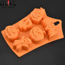 Halloween Silicone Mold Skull Pumpkin Bat Cake Decorating Tools Fondant Mold Chocolate Forms Ice Cube Ice  Mold Soap 2024 - buy cheap