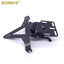 ZORBYZ-Soporte de luz trasera para motocicleta, soporte para matrícula, color negro, para Street Dirt Sport 2024 - compra barato