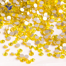 YANRUO-piedras de vidrio citrino no fijadas en caliente, diamantes de imitación con parte trasera plana, cristales sueltos para zapatos, 2058NoHF SS20, 4,6-4,8mm 2024 - compra barato