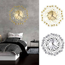 Wall Clock Wrought Iron Diamond Fashion Bedroom Silent Metal Wall Clock Decor watch still life clocks home decoration 19jul11 2024 - buy cheap