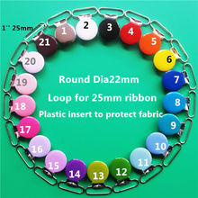 DHL 1000pcs/lot 1'' 25mm round metal baby dummy pacifier holder clips suspender soother plastic insert clips LEAD NICKLE Free 2024 - buy cheap