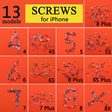 13 моделей винтов полный набор винтов для iPhone 4 4S 5C 5S 5G 6G 6s 6 7P 8 8 8 plus X ремонтный болт полный комплект запасных частей 2024 - купить недорого
