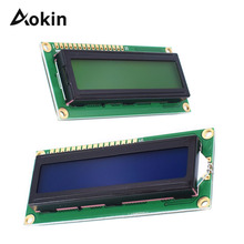 Módulo de pantalla LCD de caracteres LCD1602 1602, pantalla azul y verde, controlador 16x2 HD44780, luz azul y negra 2024 - compra barato