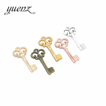 YuenZ-colgantes de llave de color plata antigua para pulsera, collar, fabricación de joyas, accesorios para encontrar, 21x10mm, 40 Uds., O219 2024 - compra barato