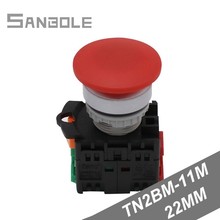 Push Button Switch TN2BM-11M Mushroom Head Reset Momentary Start Open Hole 22mm Red/Green 1NO1NC Combination 2024 - buy cheap