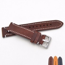 Handmade Genuine Leather Watchbands 18 19 20 21 22 23mm Black Dark Brown Wrist Watch Band Strap Belt for branded watch replace 2024 - buy cheap