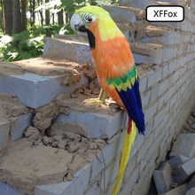 Большая реальная жизнь оранжевый попугай Модель Пена и перо имитация попугая Птица Подарок около 43 см xf0168 2024 - купить недорого