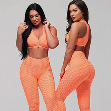 2018 New Women Sexy Scrunch Tracksuits Pleated Tanks Navel Bare Crop Tank Top Sleeveless Tanks + Slim Fit Leggings Suit Set 2024 - buy cheap