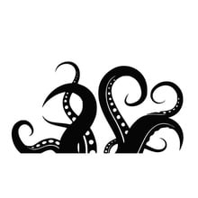 19cm*10.2cm Octopus Tentacles Fashion Vinyl Car-Styling Stickers Decals Black/Silver S3-5668 2024 - buy cheap