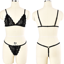 Jlx-conjunto de chicote feminino para o corpo, sutiã + calcinha de renda, cinta-liga, corpete de lingerie 2024 - compre barato