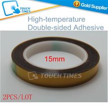 2 pcs/lot 15mm Brown High Temperature Polyimide Tape Double Sided Adhesive Tape 2024 - buy cheap