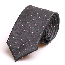 Corbatas de moda de alta calidad para hombre gris Dot 7cm Gravata Formal trabajo de negocios Corbatas esmoquin corbata para hombres corbata caja de regalo 2024 - compra barato