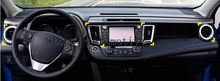 Подходит для Toyota RAV4 Chrome 2013 2014 2015 2016 2017 приборная панель Передняя Крышка вентиляционного отверстия отделка украшение молдинг рамка выход 4 шт. 2024 - купить недорого