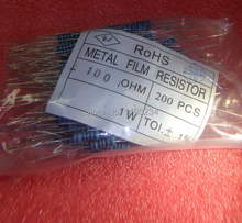  200pcs100R 1W 1% metal film resistor resistors dip Best quality 2024 - buy cheap