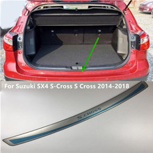 High quality stainless steel rear windowsill panel,Rear bumper Protector Sill For Suzuki SX4 S-Cross S Cross 2014-2018 2024 - buy cheap