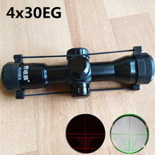 New Riflescope Hunting Tactical 4x30 M7 Rifle  + Red Laser + Mount For Optics  Telescopic Sight Outing 2024 - buy cheap